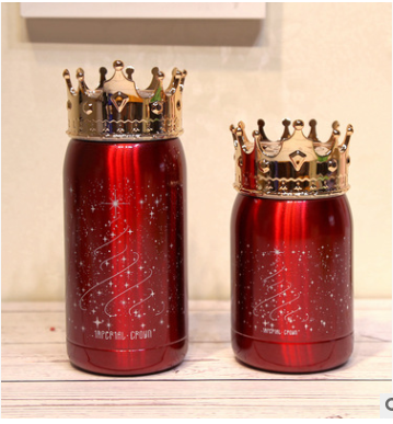 200ml: 200ml, color: marsala red - creative crown mug vacuum stainless steel goddess cup personality female student portable outdoor sports hand cup